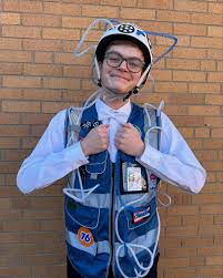 MEET THE CAST: junior Thomas Bollard plays the role of the Engine in DON'T  LET THE PIGEON DRIVE THE BUS! But when the bus breaks down potentially  causing the passengers to be