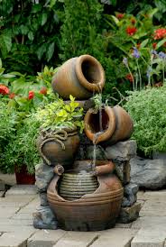 Ask a store associate for details! Multi Pots Outdoor Water Fountain With Flower Pot Jeco Wholesale