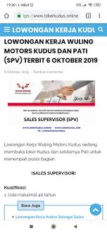 Maybe you would like to learn more about one of these? Loker Kudus Terbaru Publicaciones Facebook