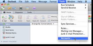Klicken sie im menü „extras auf den menüpunkt „konten. Microsoft Outlook 2011 Fur Mac Einrichten Hilfe One Com