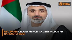 Abu Dhabi Crown Prince to meet India's PM Narendra Modi