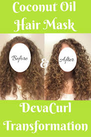 Coconut Oil Hair Mask And Devacurl Transformation This Overnight Coconut Oil Hair Mask Mixed With T Overnight Hair Mask Coconut Oil Hair Coconut Oil Hair Mask