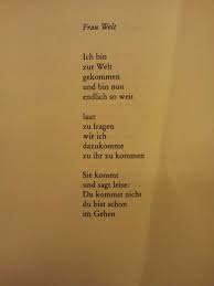 Frau Welt By Erich Fried Poem German Deutsche Gedichte Zitate Worter