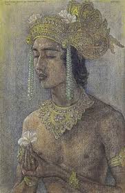 Need the translation of berapa in english but even don't know the meaning? Balinese Actor As Arjuna Bertapa Rudolf Bonnet Bali Painting Indonesian Art Rudolf