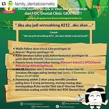 Repost Family Dentalcosmetic With Repostapp It S Time To Fdc Quiz Mau Dapet Pulsa E Voucher Perawatan Gratis Dari Fdc Den Dental Perawatan Instagram