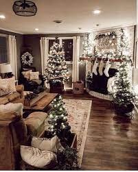 120 Cozy Farmhouse Christmas Decorations Done In Adorable Country Style That You D Love To Take Inspiration From Hike N Dip Christmas Decorations Living Room Christmas Apartment Christmas Decorations Rustic