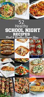 Swap recipes and dinner ideas with friends. 52 Healthy Family Dinners Meat Meatless Dinner Ideas Meatless Dinner Healthy Family Dinners Meat Dinners