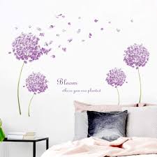 Top selected products and reviews. Purple Dandelion Wall Decals Hydrangea Flower Wall Stickers Girls Bedroom Living Room Tv Background Wall Art Decor Walmart Canada