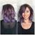 Ombre Short Brown Hair With Purple Tips