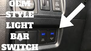 Oem Style Light Bar Switch Install Toyota 4runner Youtube