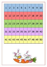 Numbers Chart 1 50 Worksheets Teaching Resources Tpt