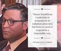 This quote from Speaker Mike Johnson is completely out of touch! For him to  even think about using the word “responsible” in the same sentence as  justifying why our government won't compensate