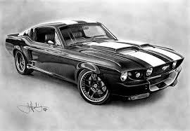 Black And White Mustang Gt Sorry 410 Gone Redbubble Com Mustang Cars Car Drawing Pencil Car Drawings