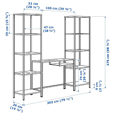 Vittsjo Shelving Unit With Laptop Table White Glass 79 1 2x14 1 8x68 7 8 Ikea In 2020 Shelving Unit Tv Storage Glass Shelving Unit