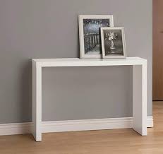 Amazon Com White Finish Modern Console Sofa Entry Table Kitchen Dining In 2020 White Console Table Modern Console Entry Table