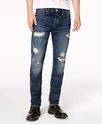 Guess Mens Slim Tapered Fit Destroyed Jeans Reviews - Jeans - Men - Macys In 2021 Slim Fit Men Guess Men Mens Outfits