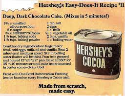 Hershey chocolate cake recipe cocoa. Hershey S Deep Dark Chocolate Cake Enlarge Image To See Recipe Or Click On Link Hersheys Chocolate Cake Recipe Dark Chocolate Cakes Hershey Recipes