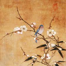 Blue bird is the 40th single released by ayumi hamasaki. Blue Bird On A Plum Branch With Bamboo Artist Christies Artist As Art Print Or Hand Painted Oil