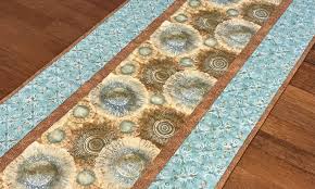 Quilted Teal And Rust Medallion Table Runner Quilted Teal Table Runner Teal And Brown Table Runner Mod Quilted Table Runners Modern Table Runners Teal Table