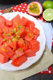 Salade De Pasteque Fruit De La Passion Et Citron Vert Rosenoisettes Salade De Pasteque Fruit De La Passion Pasteque Fruit