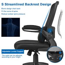 Ergonomic Desk Chair With Massage Lumbar Pillow Black Overstock 30745639