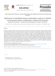 What you need to know. Pdf Application Of Multidimensional Correspondence Analysis To Identify Socioeconomic Factors Conditioning Voluntary Life Insurance
