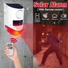 17% off pir outdoor wireless 433 waterproof infrared detector dual infrared motion sensor for smart home security alarm system work with sonoff rf bridge 433 37 reviews cod. 120db Wireless Solar Alarm With Loud Siren Waterproof Outdoor Security Alarm With Without Remote Control Day Night Buy At A Low Prices On Joom E Commerce Platform