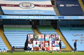 The stadium was named the city of manchester stadium by manchester city council before construction began in december 1999,5 but has a the south, east and west stands were built as part of the original athletics stadium configuration and have always had their roof supported by the. Pictures Man City V Arsenal Premier League Images From The Etihad Stadium Manchester Evening News
