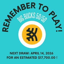 📢 👀 LAST DAY TO PLAY! 👀 📢 Tomorrow's Big Bucks 50/50 jackpot is an  estimated $17,700 so you don't want to miss out on this draw! Remember, our  office is closed
