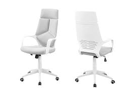 Hbada ergonomic desk chair white. Rolling White Grey Ergonomic Office Chair Computerdesk Com