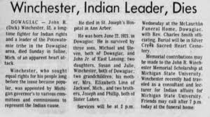 Obituary for John R Winchester (Aged 52)