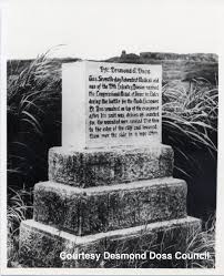 The real 'hacksaw ridge' soldier saved 75 souls without ever carrying a gun conscientious objector desmond doss became a world war ii hero during one of the bloodiest battles of the pacific. Desmond Doss On Twitter After Wwii The Us Government Erected This Marble Monument On Hacksawridge In Honor Of Desmonddoss Heroic Efforts Https T Co B4xmdthpzq