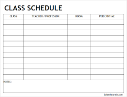 Printable Class Schedule Template For School College Students In 2020 Class Schedule Template Class Schedule Schedule Template