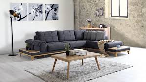 It is a wooden joist connecting the legs immediately under the tabletop. Paris Corner Sofa Integrated Coffee Tables Grey Balmaison