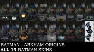 Free dlc exclusive to the playstation 3 version of batman: Batman Arkham Origins All 19 Batman Skins On Pc Including Ps3 Exclusive Skins Youtube