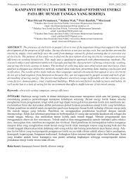 Maybe you would like to learn more about one of these? Pdf Kampanye Hemat Listrik Terhadap Efisiensi Energi Pada Ibu Rumah Tangga Yang Bekerja