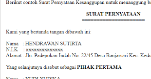 Contoh surat pernyataan untuk menyatakan kesanggupan menaati peraturan biasanya diterapkan kepada siswa atau mahasiswa. Contoh Surat Pernyataan Kesanggupan Kebersediaan Bacanulis Com