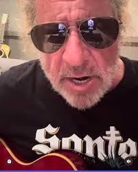 Sammy Hagar posted a video where he emotionally sings in honor of Charlie  Kirk. He wrote, “This is not a political statement this is a question? RIP  Charlie Kirk.”