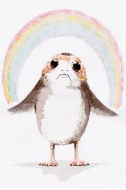Wall Art Painting Star Wars Porg Watercolor Painting Kids Room Vegan Print You Are Perfect Go Vegan Star Wars Art Star Wars Wallpaper Art