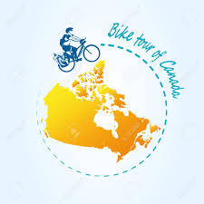 Man Riding Bicycle Around Canada Travel The World By Bike Map Royalty Free Cliparts Vectors And Stock Illustration Image 104904070