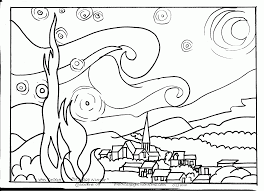 Download and print these the starry night coloring pages for free. Starry Night Coloring Page Coloring Home
