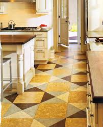 Cork flooring is an excellent option for you, choosing a cork floor for warm, comfortable under your feet, sound reducing. Painted Cork Kitchen Floor Tile Kitchen Tiles Design Flooring