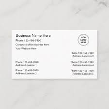 Design your own (6) format. Multiple Location Business Cards Logo Template Zazzle Com Business Card Logo Logo Templates Business Cards