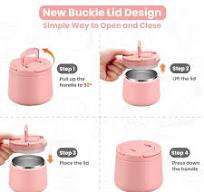 Amazon.com: 14oz Insulated Vacuum Food Jar with Buckle Lid ...