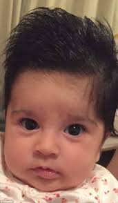 Every time i give her a bath it's longer, i love it lol. Baby Girl Surprises Parents With Full Head Of Hair Stay At Home Mum