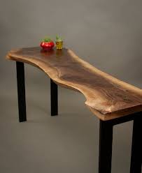 Eloquent Black Walnut Console Table Simple Live Edge Etsy Live Edge Console Table Live Edge Wood Furniture Live Edge Furniture