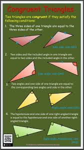 Congruent Triangle Rules Angle And Side Rules For Congruent Triangles If You Would Like More Math Infographics I Have A Math Infographic Math Methods Math