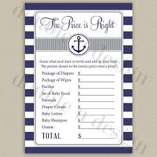 Instant Download Nautical Price Is Right Baby Shower Game In Navy And Gray Printable Diy From Double Baby Shower Diy Nautical Baby Shower Baby Shower Games