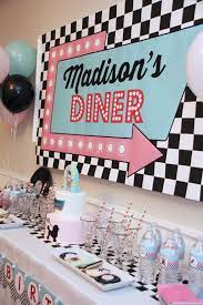 See more ideas about party, 50th party, 1950s party. 50 S Diner Birthday Party 5m Creations Blog 50s Theme Parties Birthday Party Theme Decorations Retro Birthday Parties