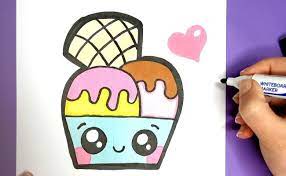 Malen lernen, kawaii malen, toastbrot, toast, zeichnen, kawaii essen zeichnen, süße, kawaii brot, draw, paint, caroline cute art. Kawaii Malen Leicht Eis Cute766